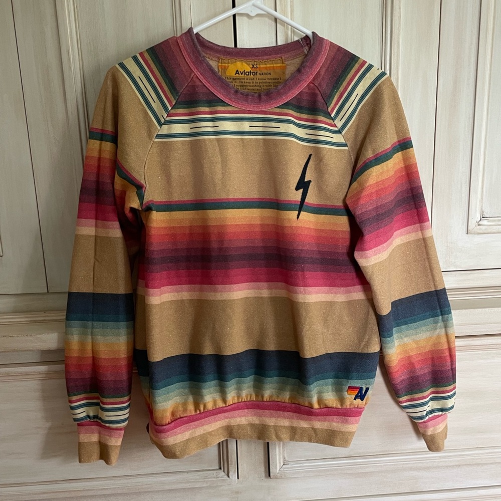 Aviator Nation Crew Neck Sweatshirt XS EUC